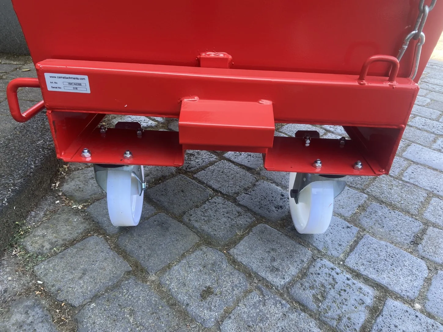 Rode kiepcontainer op wielen - Afbeelding 9